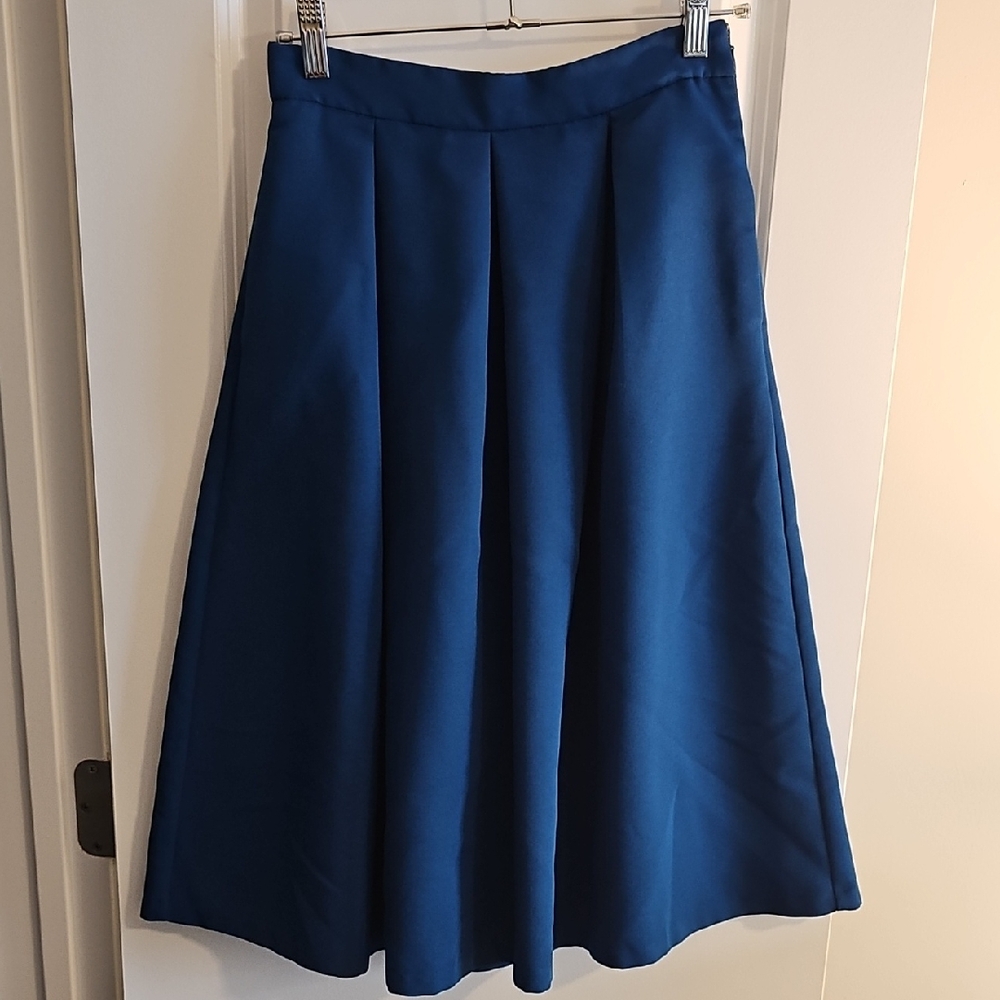 New York & Company Navy A-Line Skirt